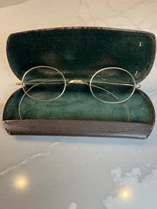 Vintage 14K Gold Filled Oval Glasses Spectacles with Case - Picture 1 of 6