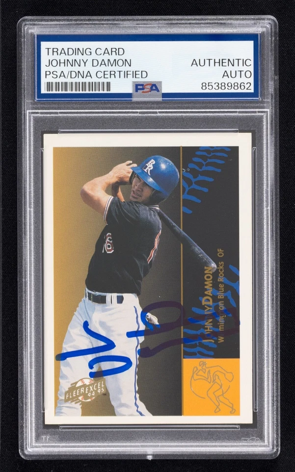 Johnny Damon Signed 1994-95 Fleer Excel Card #56 (PSA) Wilmington Blue Rocks - Image 1 of 2