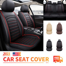 Full Set Universal Car Seat Cover Front Rear Leather Cushion For Auto Truck Suv