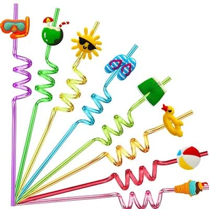 24 Summer Pool Drinking Straws for Kids, Pool Party Decorations Supplies, Poo... - Picture 1 of 7
