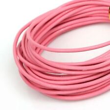 Round Leather Wire String Cords Yellow Pink Jewelry Making Beading Line Cords 5m