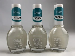 ~~3-PACK~~ *Broadway Nails* Gel Strong Nail Polish -G116 MATTE TOP COAT- .44floz - Picture 1 of 2