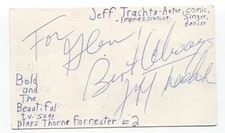 Jeff Trachta Signed 3x5 Index Card Autographed Signature Actor