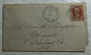 1883 Quaker Hill, New York Envelope Cover. - Picture 1 of 3