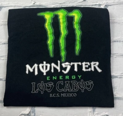 Camiseta Monster Energy Drink Los Cabo’s México Distressed Spell Out Negra Talla XL Foto 1 de 4