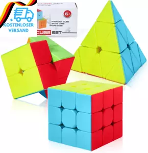 Roxenda Zauberwürfel Set, Original Speed Cube Set Mit 2X2 3X3 Pyramide Speedcube - Bild 1 von 12