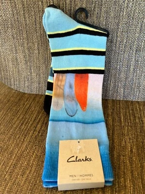 1 par de calcetines de vestir informales Clarks para hombre talla única tabla de surf de playa Foto 1 de 4