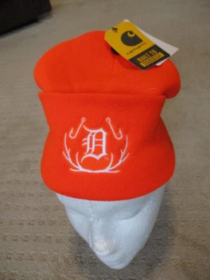 Detroit Tigers MLB Carhartt Winter Hat Beanie Cuff Knit Adult Size Orange New - Image 1 of 4
