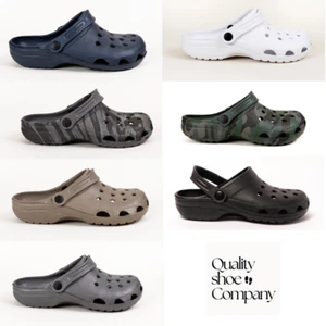 MENS & LADIES SUMMER SLIP ON POOL NURSING BEACH CLOG MULE SANDALS WORK UK - Picture 1 of 29