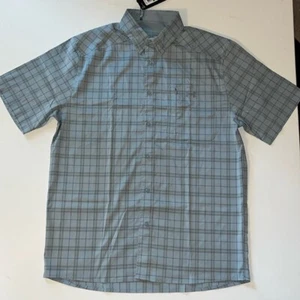 L Under Armour Drift Tide 2.0 Short Sleeve 1369304 gray blue Men's fishing shirt - Picture 1 of 9
