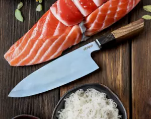 Deba giapponese | Coltello da chef fatto a mano di alta qualità | Acciaio inossidabile Hanforged - Foto 1 di 5