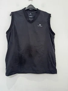 Palm Grove Golf Jumper Vest Men Size Large Black Lined Windproof Water Resistant - Picture 1 of 8