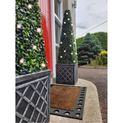 Best Artificial Pre-Lit Boxwood Christmas Pyramid Tree 2ft,3ft Outdoor UV Stable - Image 1 of 4