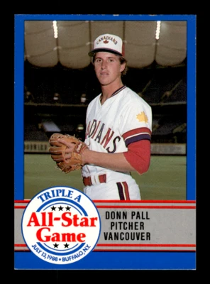 1988 Pro Cards Triple A All Star # AAA 45 Donn Pall Card (ML) Vancouver Canadian - Image 1 of 2
