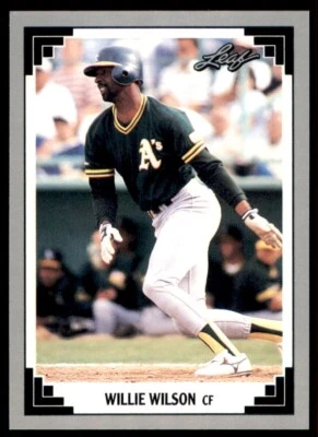 1991 Leaf #299 Willie Wilson - Image 1 of 2