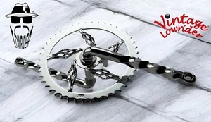 LOWRIDER 5 CAGE SPROCKET 44T, & 6 1/2" TWISTED CRANK CRUISER, LOWRIDER BICYCLES - Picture 1 of 3