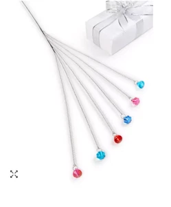 Holiday Lane Electric Gems Rainbow Beaded Pick, - Picture 1 of 2