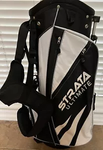 Callaway Strata Ultimate Golf Carry Stand Bag Black/White 7 Hole - Picture 1 of 7