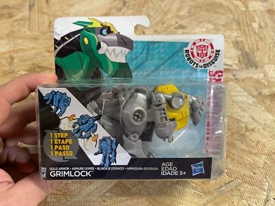 Transformers Robots in Disguise GRIMLOCK Completo One Step Rid 2015 Armadura Dorada Foto 1 de 4