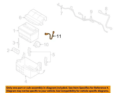 Cable de tierra de batería eléctrica Super Duty Ford OEM 09-10 E-350 9C2Z14301AA Foto 1 de 2