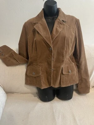 Chaqueta Blazer Tommy Hilfiger Vintage Pana Tostada Talla L Retro Y2K Academia Usada en Excelente Condición Foto 1 de 4