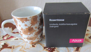 Kaffeetasse / Kaffeebecher / ADLER Sammelartikel / Rosentasse rosé-gold / Ltd.