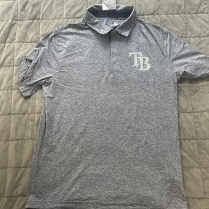 New Tampa Bay Rays Polo Shirt Medium 20” Pit-pit - Picture 1 of 5