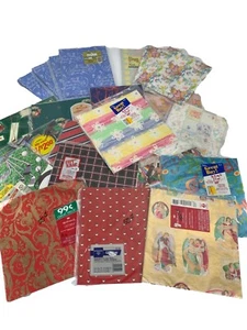 Huge Lot Wrapping Paper Sheets Some Vintage Scrapbooking Wedding Baby Easter - Picture 1 of 10