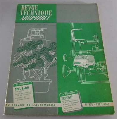 Manual De Reparación Revue Technique Opel Kadett A / Citroën 2CV Fecha 04/1965 - Imagen 1 de 4