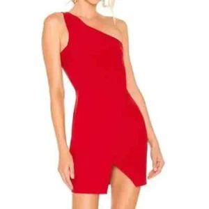NBD X Naven Tessie Dress In Barbados Cherry Red Small NBD X women's Mini Dress - Picture 1 of 6