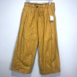 NWT Free People Pleated Waist Liberty Wide-Leg Pants Brown Size 8 - Picture 1 of 12