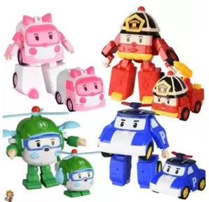 Transformer Robocar Toys POLI ROY AMBER HELLY Robot Action Figure Gift Kid - Picture 1 of 15