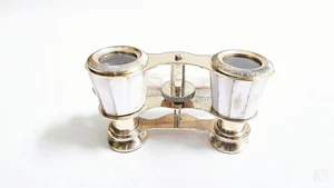 Lemaire Antique maritime opera glasses brass Binocular Mother Of Pearl La paris - Picture 1 of 8