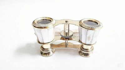 Lemaire Antique maritime opera glasses brass Binocular Mother Of Pearl La paris - Image 1 of 4