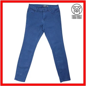 Zara Jeans Skinny Slim Fit UK 12 EUR 40 Stretch Zip Fly Blue Denim Mid Rise - Picture 1 of 15