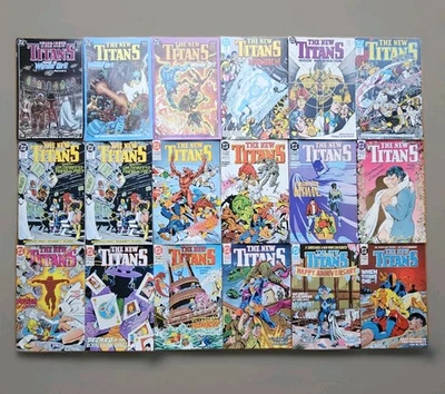 Vtg Lot of 54 THE NEW TITANS #52-54 56-59 63-99 102-106 109 130 DC 1989-96 VF-NM - Image 1 of 4