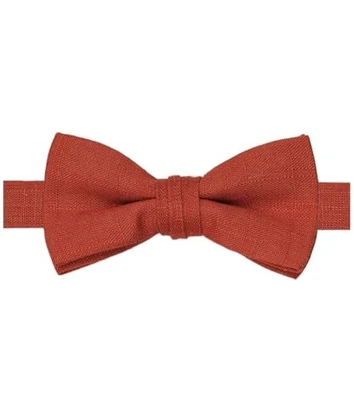 Pajarita lisa preatada para hombre y niño, pajaritas mezcladas de algodón y lino  Foto 1 de 2