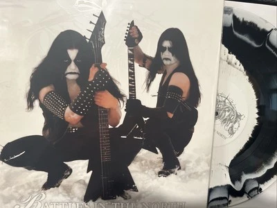 Immortal - Battles In The North LP 2025 Osmose [Black/White Merge] w/ Poster NEW - Image 1 of 4