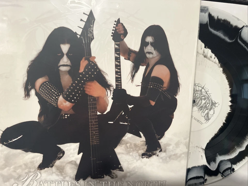 Immortal - Battles In The North LP 2025 Osmose [Black/White Merge] w/ Poster NEW - Image 1 of 4