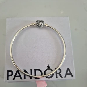 Pandora Celestial Heart Clasp Bangle 21cm New & Boxed - Picture 1 of 4