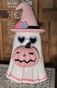 Figura Rosa Halloween Exterior 26 pulgadas Fantasma con Sombrero Rosa Summerween Gafas de Sol - Imagen 1 de 4