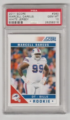 2011 Score #360 Marcell Dareus - White Jersey PSA 10 - Image 1 of 2