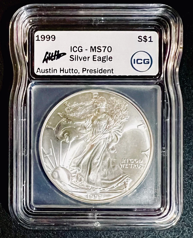 American Silver Eagle MS70 ICG 1999 Foto 1 de 4