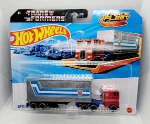 Hot Wheels Track Fleet Transformers Optimus Prime Toy Truck New In Package  - Picture 1 of 4