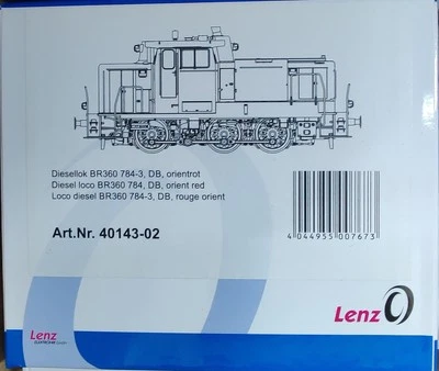 Lenz 40143-02 | Diesellok BR 360 784-3 DB V orientrot Spur 0 - Bild 1 von 4