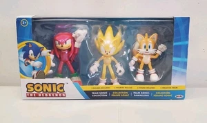 Sonic the Hedgehog Team Sonic Collection 3 figuras nudillos colas Super Sonic  - Imagen 1 de 2