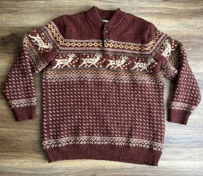 L.L. Bean Mens Classic Ragg Lambs Wool Sweater Fair Isle Size XXL - Tall - Image 1 of 4
