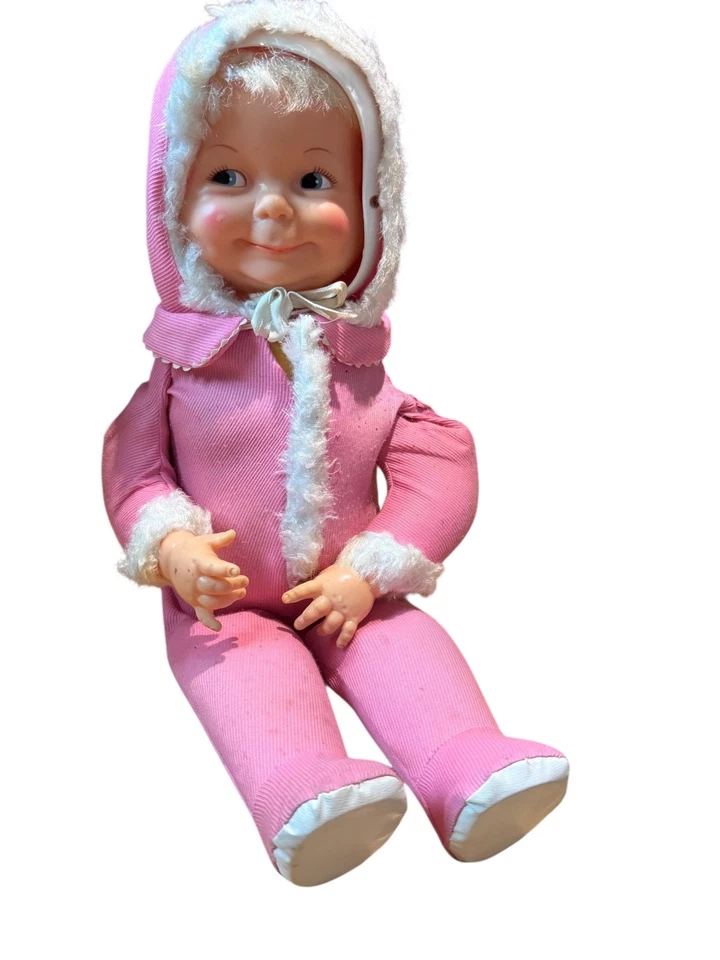 1968 Ideal Little Lost Baby Doll with Changing Faces Happy Baby,Crying Baby - Image 1 of 4