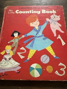 VINTAGE TELL A TALE WHITMAN PRESCHOOL MY LITTLE HAPPY HELPER COUNTING BOOK - Foto 1 di 2