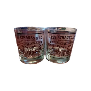 Set of 2 - Levi's Vintage Whiskey Glasses - Picture 1 of 4